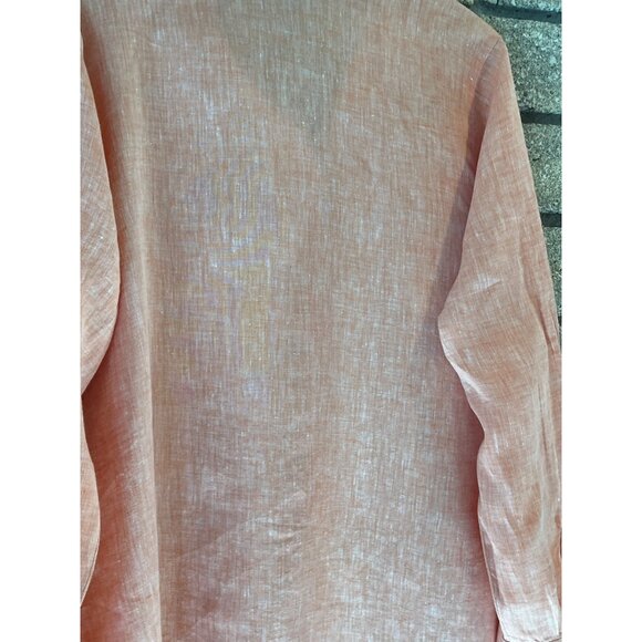 J. Jill Womens Coral Button-Up Linen Tunic Top 1X - Picture 9 of 9